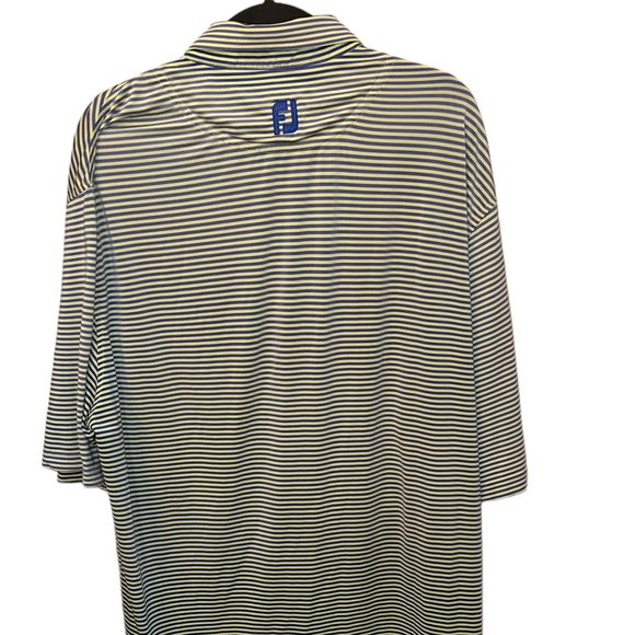 Men's FootJoy FJ Golf Performance Polo Shirt Green/Blue Stripe Size XL‎ - Picture 3 of 7